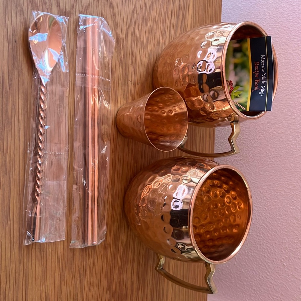 Moscow Mule copper cup set